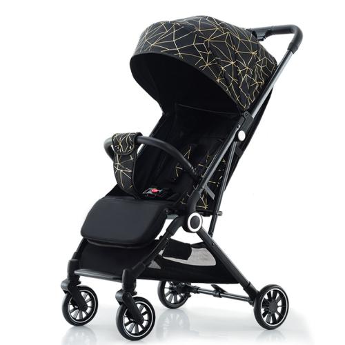 Baby walking stroller can sit and lie folding baby shock absorber stroller