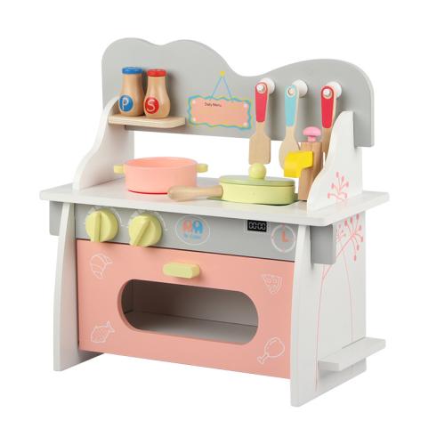 Wooden colorful kitchen children's simulation kitchenware set Baby Kindergarten cooking play house toys