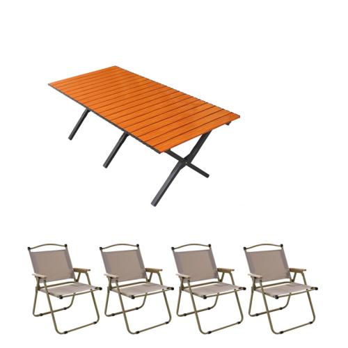 Outdoor Portable Camping Roll Table Aluminum Alloy Folding Table Casual