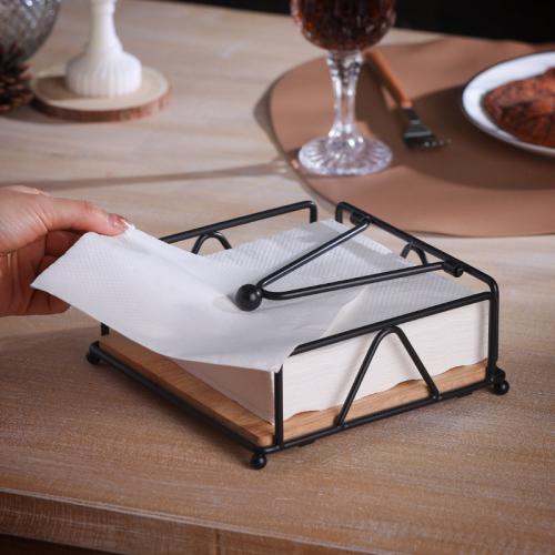 Wooden Tissue Holder Paper Rack Square Tissue Holder Solid Wood Paper Rack