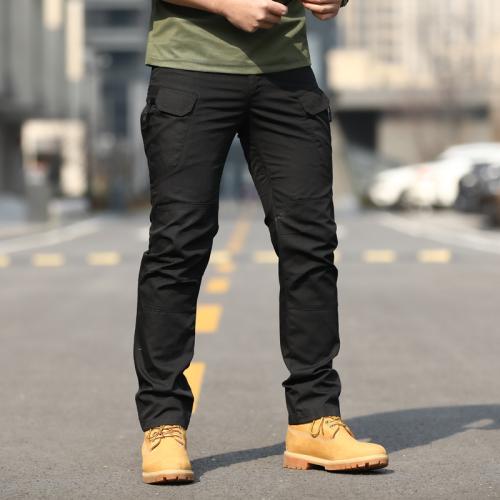 Tactical Trousers Men's Slim-Fit Camouflage Army Fan Pants Outdoor Workwear Pants Straight-Leg Training Pants