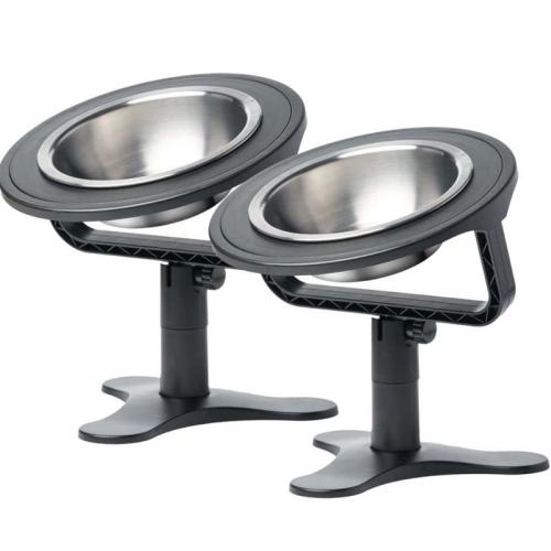 Height adjustable dog bowl 0-20 degrees inclined neck protection cat bowl ABS plastic Pet Bowl