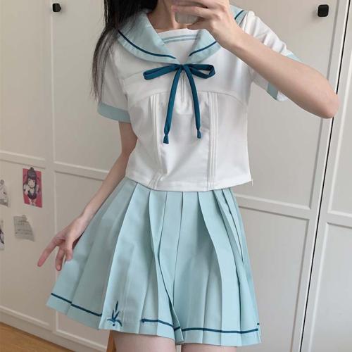 Original JK uniform suit sailor suit women's short sleeve summer college style