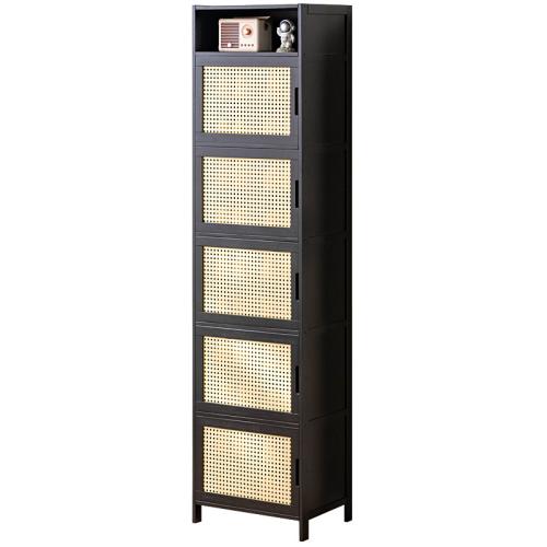 Shoe Cabinet Doorway  Large Capacity Shoe Rack Space-Saving Simple Solid Wood Indoor