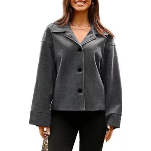 Woollen Cloth & Spandex & Polyester Women Coat patchwork Solid PC