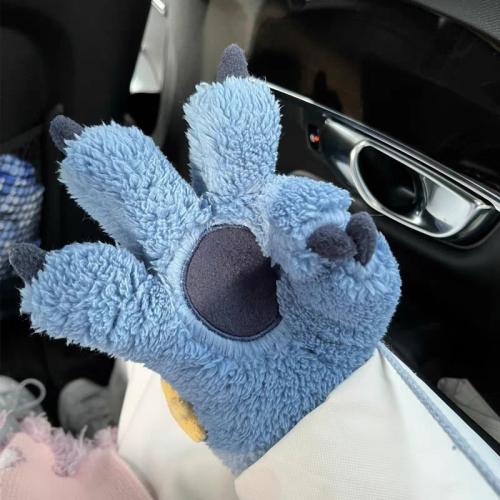 2024 New Stitch Paw Plush Gloves Women's Winter Cute Thickened Warm Gloves Ski Cycling Cold-proof