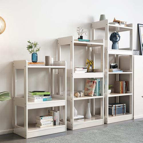 Simple Bookshelf Combination Solid Wood Storage Rack Modern Simple Creative Floor Multi-layer