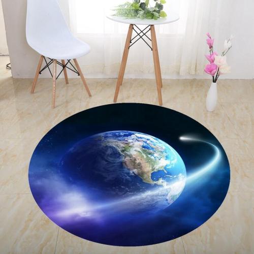 Round carpet clown trap 3D geometric optical illusion carpet living room bedroom coffee table mat