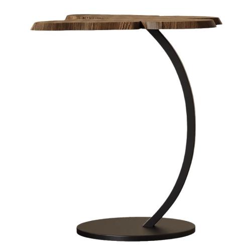 Simple Cream Style Butterfly Side Table Small Popular Black Walnut Color Wooden Coffee Table