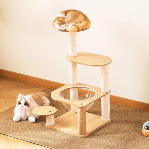 Pine & Acrylic & Jute Cat Climbing Frame  PC