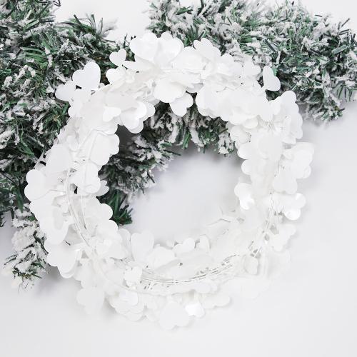 New Imitation Leaf and Rattan Hanging Decoration White Color Strip Wall Hanging Door Hanging Christmas Tree Decoration