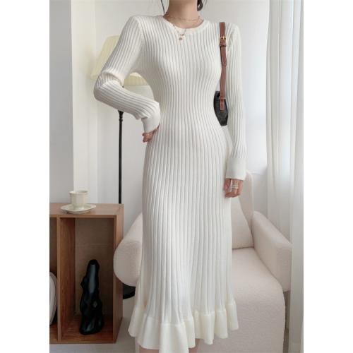 Knitted One-piece Dress slimming PC