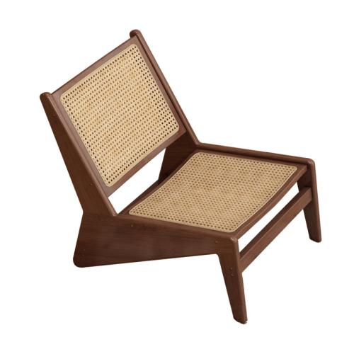 Quiet Style Single Sofa Chair Rattan Homestay Backrest Chair Balcony Leisure Chair