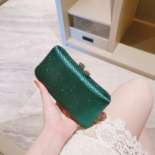 High-end banquet clutch Diamond-embedded small bag socialite dinner party handbag