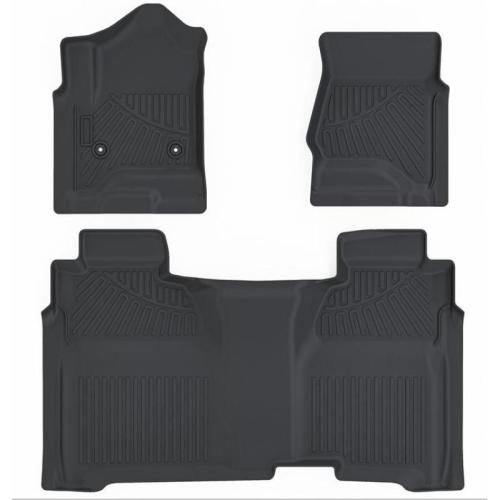 TPE Floor Mats Liners for 2015-2018 Silverado Sierra 1500 2500HD 3500HD Crew Cab