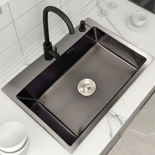 304 Stainless Steel Sink  Solid black PC