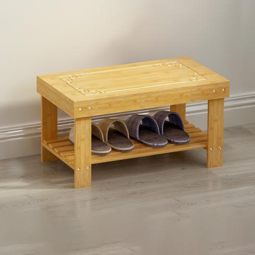 Multi-layer Bamboo Shoe Changing Stool for Entrance Household Seatable Integrated Stool