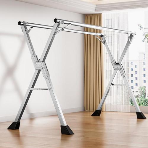 Stainless Steel foldable Clotheshorse & stretchable  PC