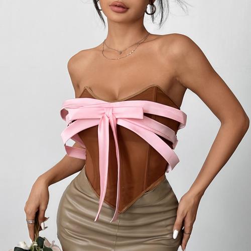 Polyester Tube Top, Solide, Braun,  Stück