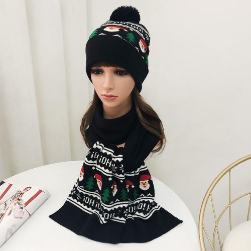 Christmas knitted hat Christmas hat cute pullover hat Christmas scarf hat suit lot