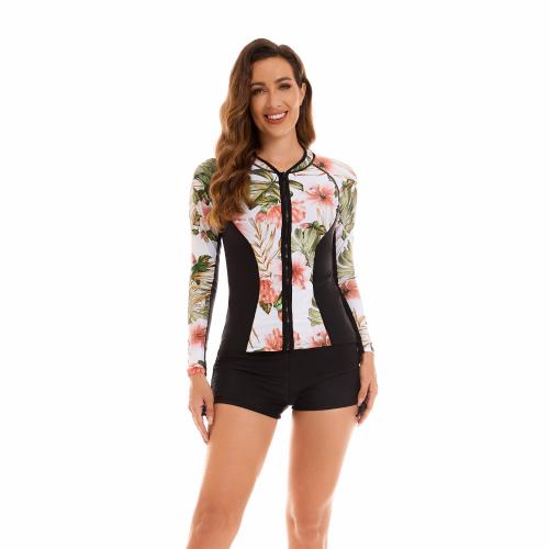 Polyester Tankinis Set Bloemen Zwarte Instellen