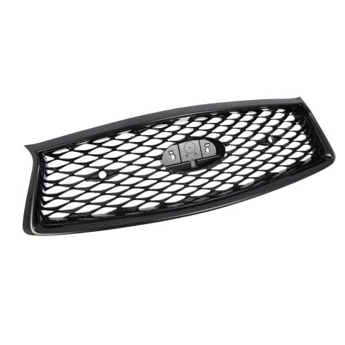 Front Upper Grille Glossy Black Grill Fit Infiniti Q50 2018 2019 2020 2021 2022