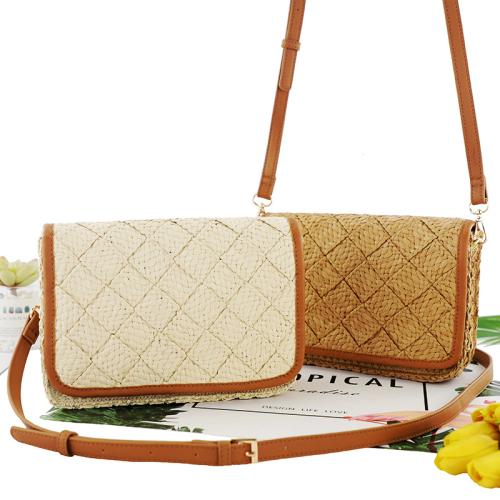 Paper Rope Easy Matching & Weave Crossbody Bag PU Leather PC