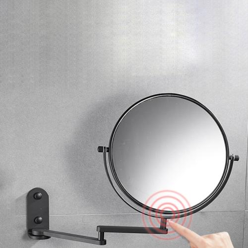 Space aluminum telescopic mirror bathroom cosmetic mirror folding beauty mirror wall hanging