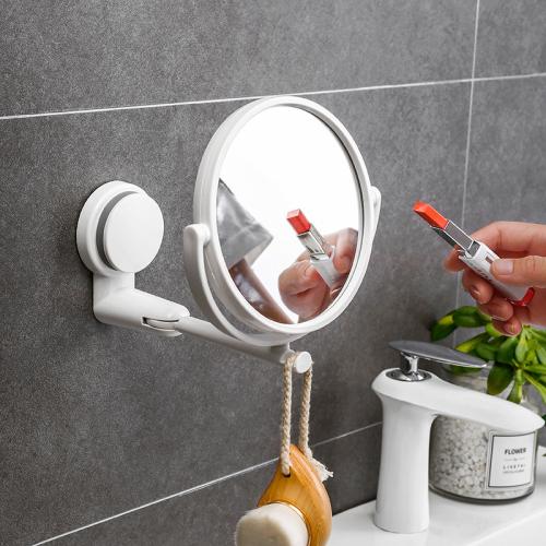 Suction Cup folding beauty mirror wall-mounted viscose vanity mirror rotatable makeup mirror