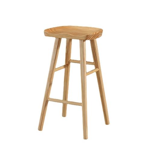 Solid Wood Stool Bar Stool Milk Tea Shop High Stool Household Simple