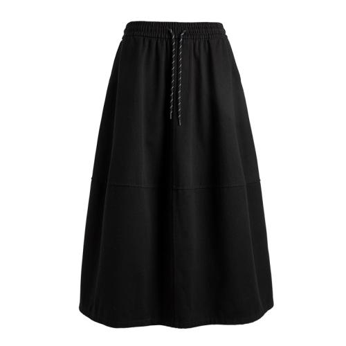 Retro Work Umbrella Skirt Spring and Autumn New Loose Casual A- Line Mid-Length Skirt