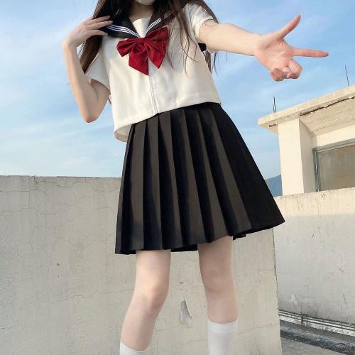 JK uniform skirt suit white three basic full sailor suit