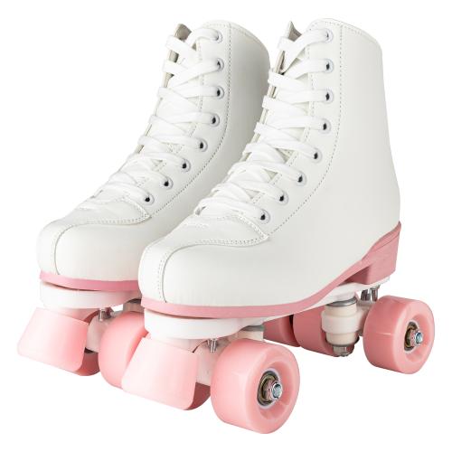 PU Leather Roller Skates & breathable Solid Pair