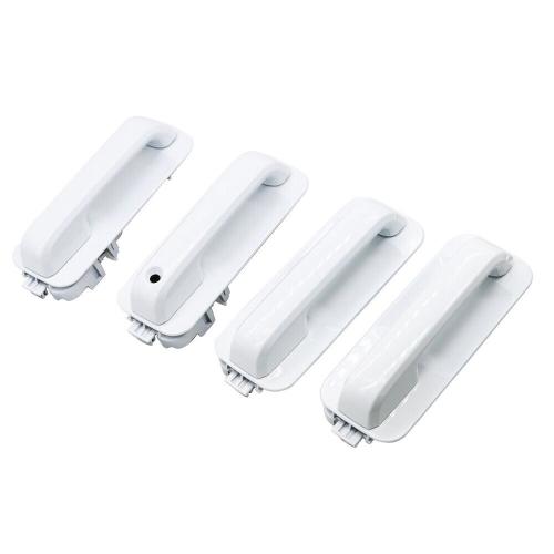 4Pcs Front & Rear Door Handle Set For Ford F350 F250 2017 2018-2020 Warm white