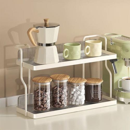 Light luxury cream style multi-layer storage rack water cup tea cup glass cup holder desktop table storage rack