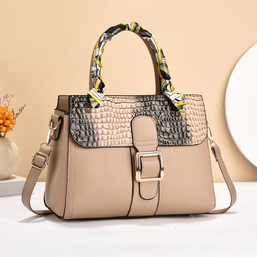 New Stone Pattern Stitching Handbag Trendy Shoulder Bag Large Capacity Women's Work Commuter Bag