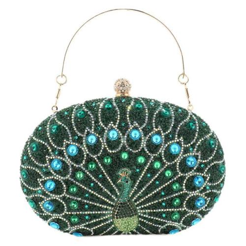 New Peacock Diamond Evening Bag Clutch Bag Party Evening Bag