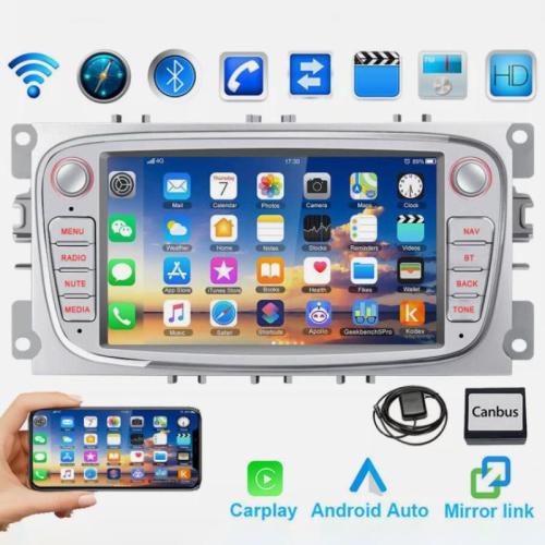 Car Stereo Android 13 Carplay GPS Navi WIFI RDS for Ford Focus MK2 Mondeo C S Max