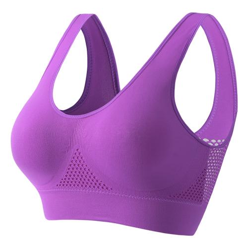 Plus size underwear women's small chest gathered fitness running yoga vest without steel ring