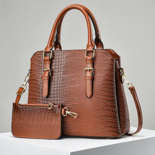 PU Leather hard-surface & Concise & Easy Matching Bag Suit attached with hanging strap Solid PC