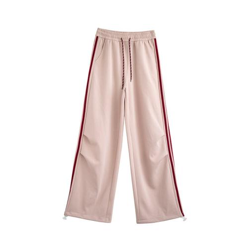 Street Striped Sports Pants Women's Autumn New High Waist Slimming Loose Straight Casual Wide Leg Pants