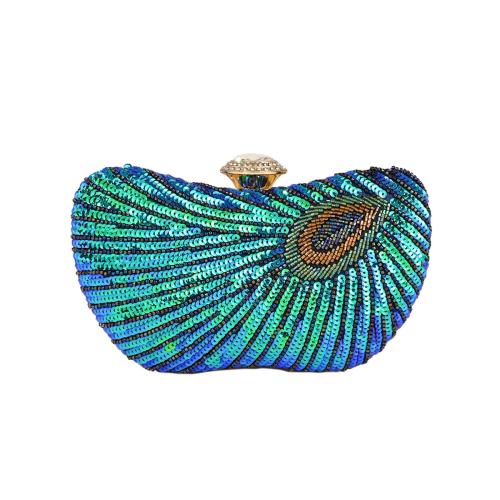 New Peacock Sequin Embroidered Evening Bag Single Chain Women's Small Bag