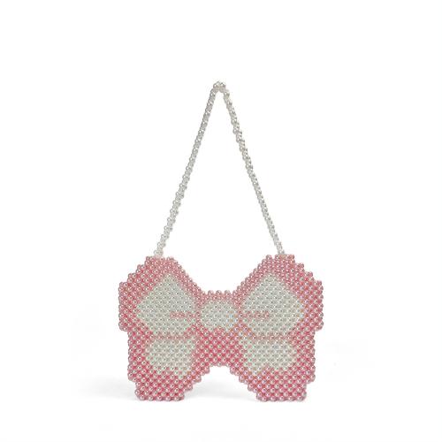 Sweet and Spicy Bead Bag Butterfly Pink Mobile Phone Bag Underarm Bag