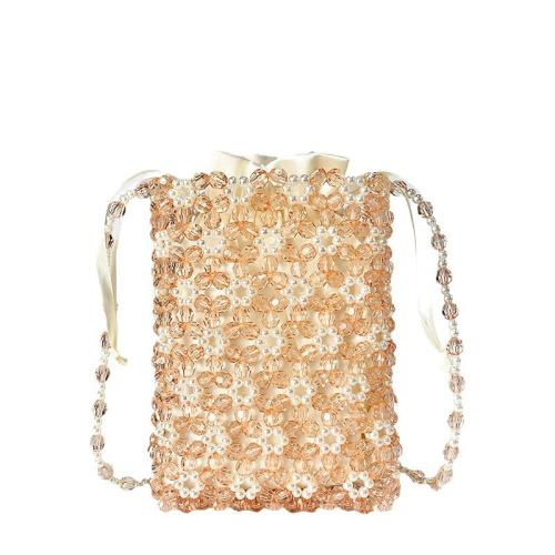 New Acrylic Beaded Hand-woven Beaded Hollow Pearl Mobile Phone Bag Crossbody Small Bag