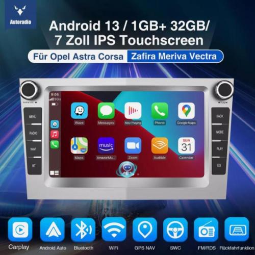 DAB and Android 13 Car Stereo GPS Navi for Opel Astra H G Corsa C D Zafira B Carplay