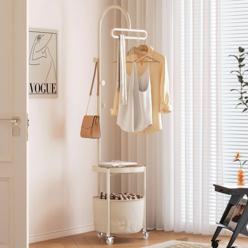 Floor-type hanger bedroom door removable coat rack small corner vertical storage rack