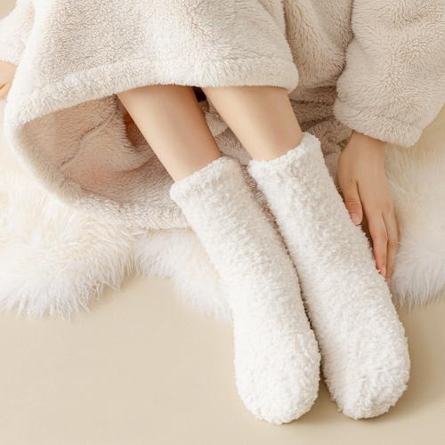 Coral fleece socks for women autumn and winter thickened warm sleeping socks