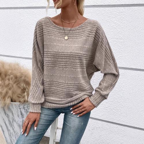 New comfortable casual solid color long sleeve round neck stitching pullover top T-shirt women