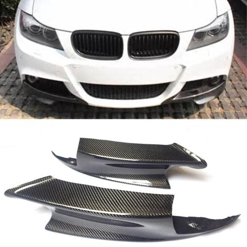 CARBON FIBER STYLE FRONT BUMPER LIP SPLITTERS SPOILER FOR BMW E90 E92 M3 08-2013