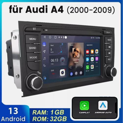 For Audi A4 8E 8H B6 B7 2000-2009 Android 13 Car Stereo GPS Sat Nav WIFI BT Carplay